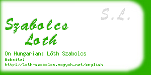 szabolcs loth business card